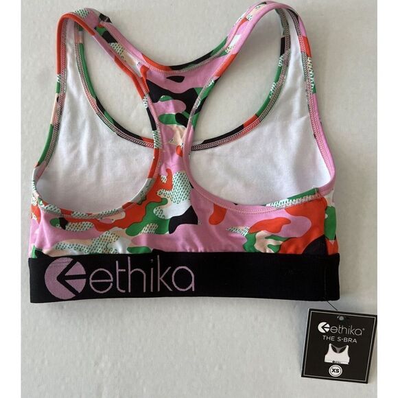 ETHIKA The SPORTS BRA Pink Red Black Nude Women Size X-Small - Picture 2 of 5